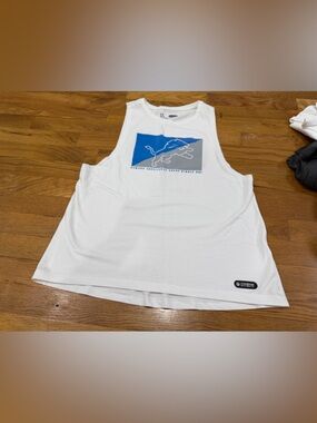 Detroit Lions White Sleeveless Graphic Tank Top